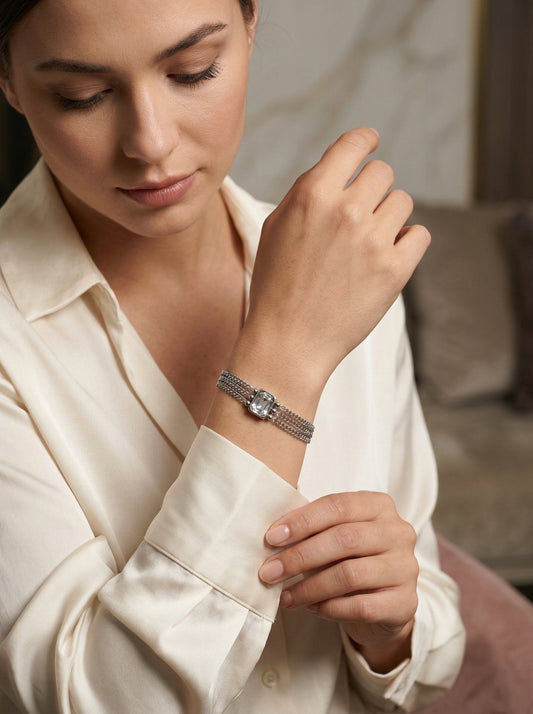 Dalis Multi-Strand CZ Station Bracelet - View 4 - HyraMode