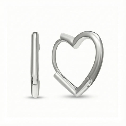 Amor Heart Hoop Earrings hypoallergenic earrings by HyraMode