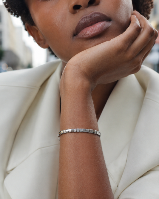 Hana Herringbone Flat Chain Bracelet 4MM