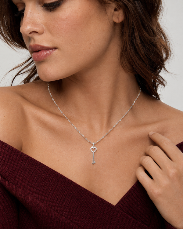 Kaia Heart Key Pendant Necklaces