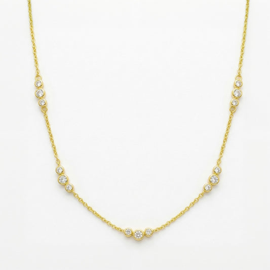 Stelle Multi-Star Station Layering Necklace - HyraMode Gold Jewelry