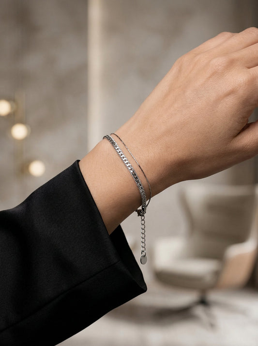 Suri Layered Multi-Chain Bracelet - View 3 - HyraMode