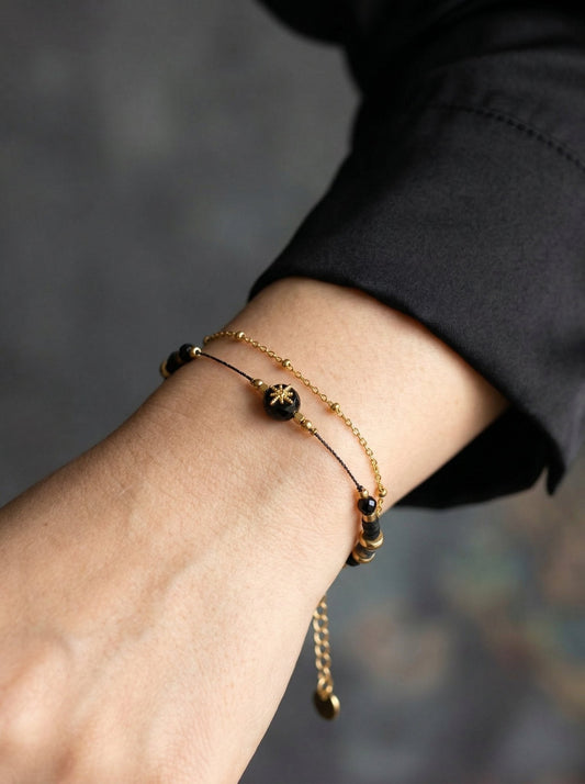 Zeno Mixed Bead Star Charm Bracelet - View 2 - HyraMode
