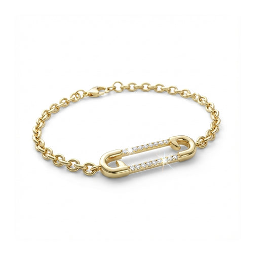 Luna Dainty Safety Pin Chain Bracelet