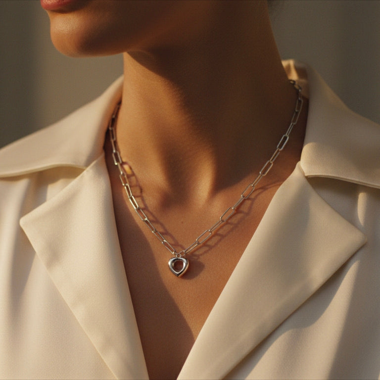 Meaningful jewelry gifts for her with a heart necklace that feels personal without engraving