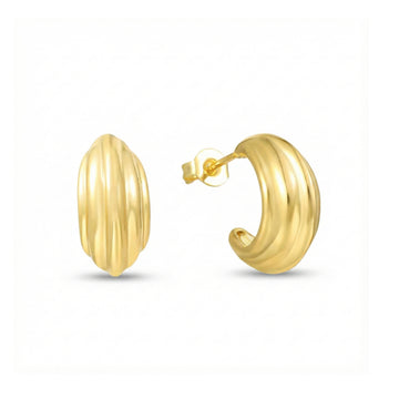 Chunky Oval Drop Earrings