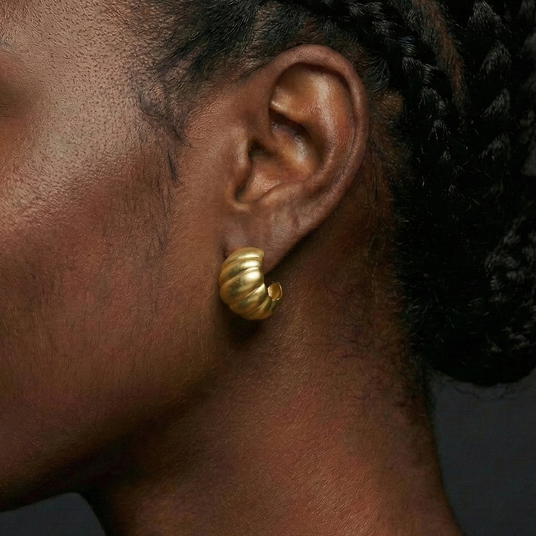 Chunky Molten Gold Statement Studs