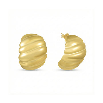 Chunky Molten Gold Statement Studs