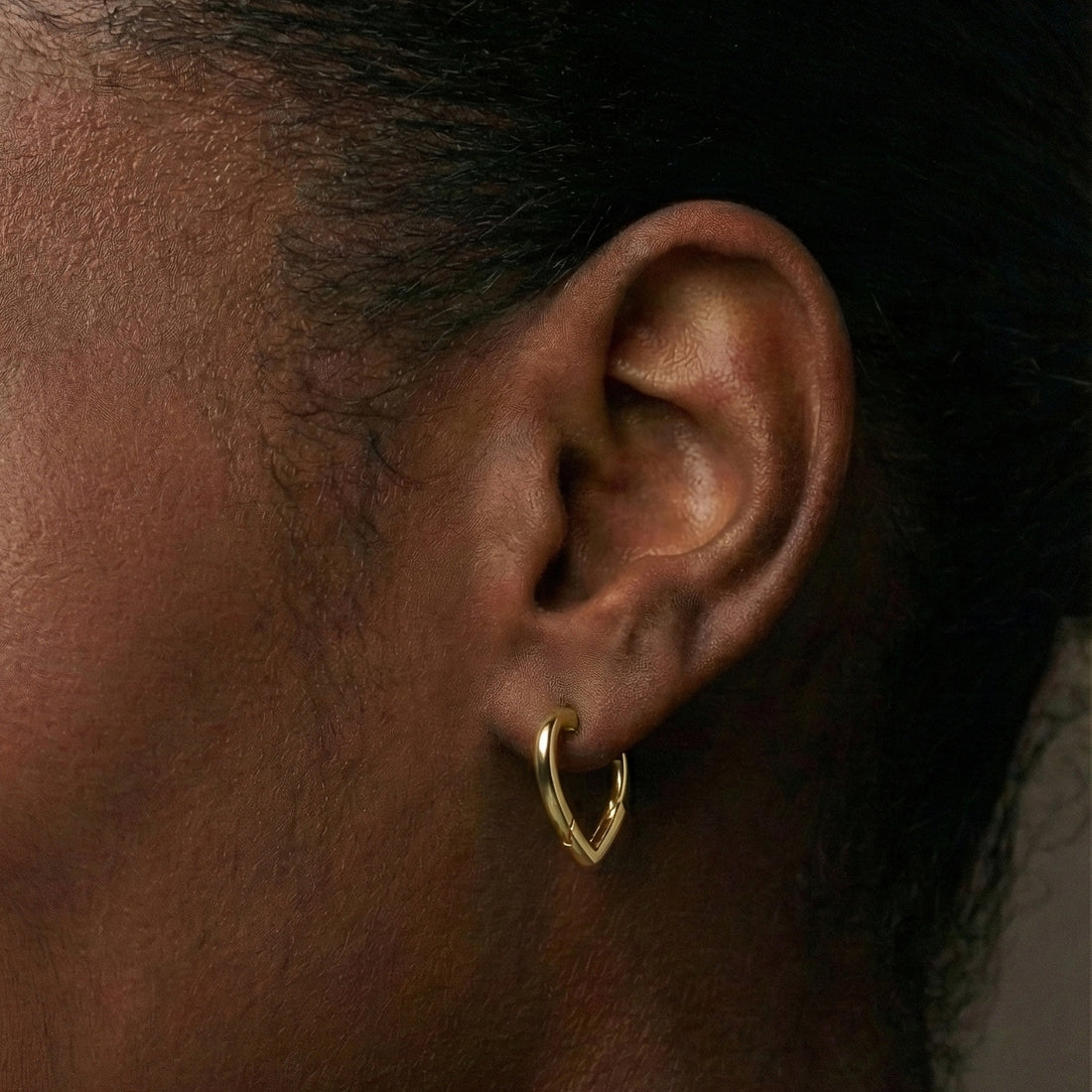 Heart Tube Hoops Earrings