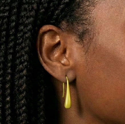 Liquid Metal Water Drop Earrings