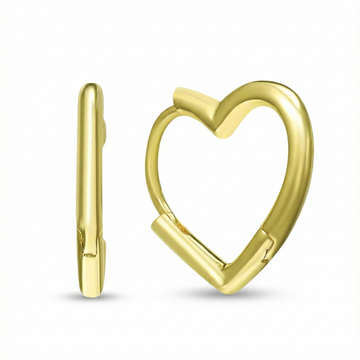 Heart Tube Hoops Earrings