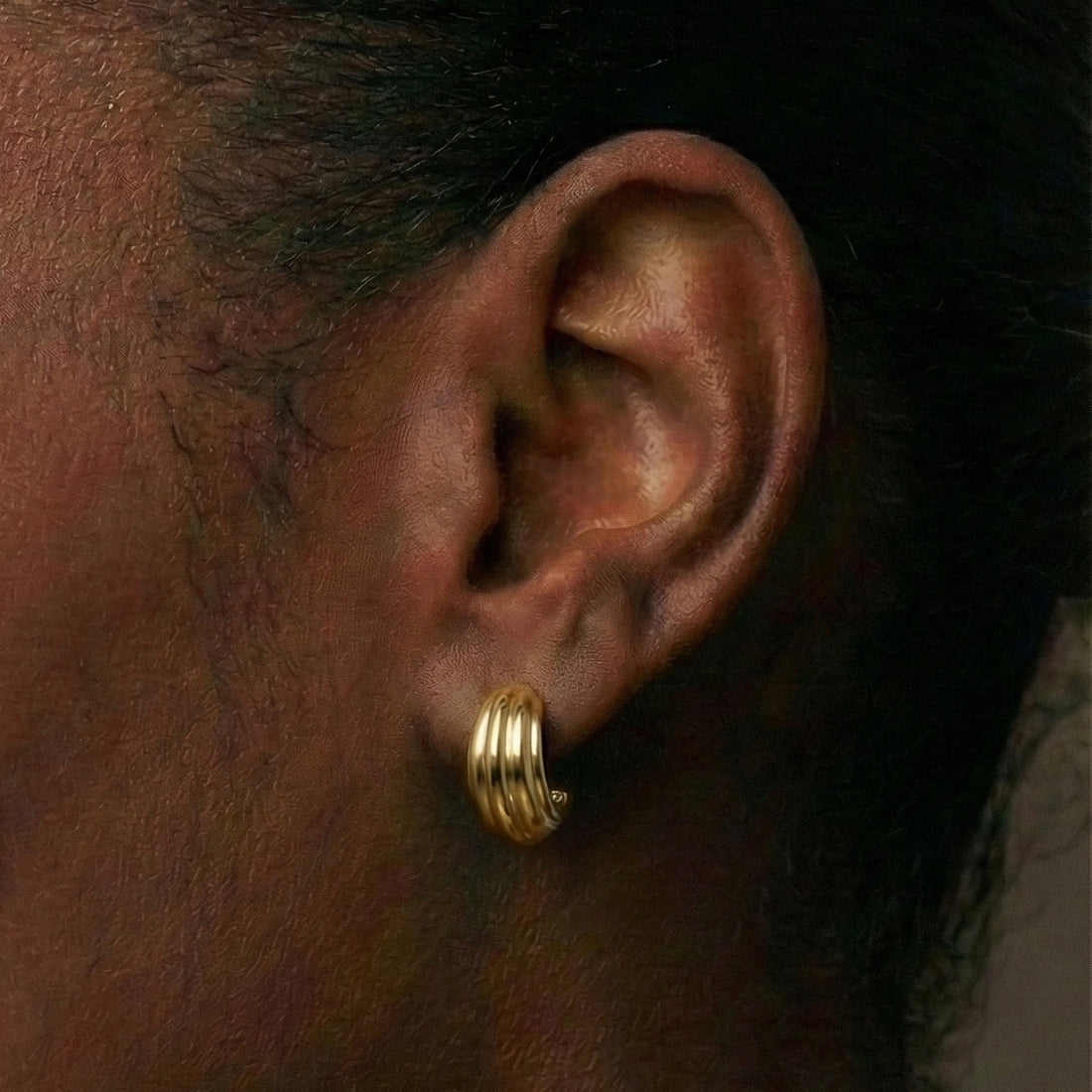 Chunky Oval Drop Earrings