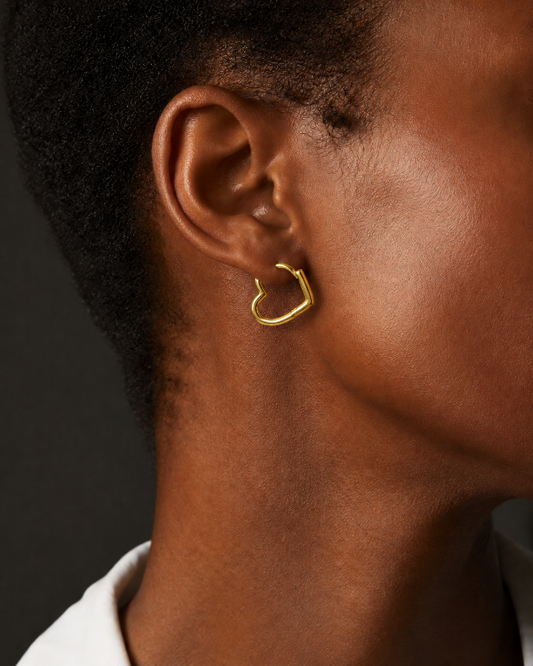 Amor Heart Hoop Earrings