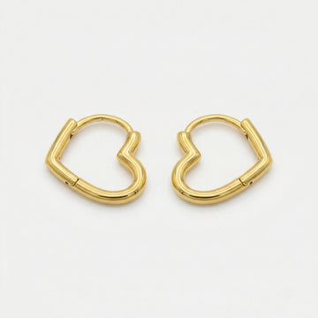 Amor Heart Hoop Earrings hypoallergenic earrings by HyraMode
