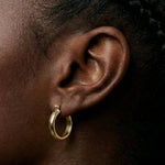 Bora Chunky Gold Hoop Earrings — product view 2