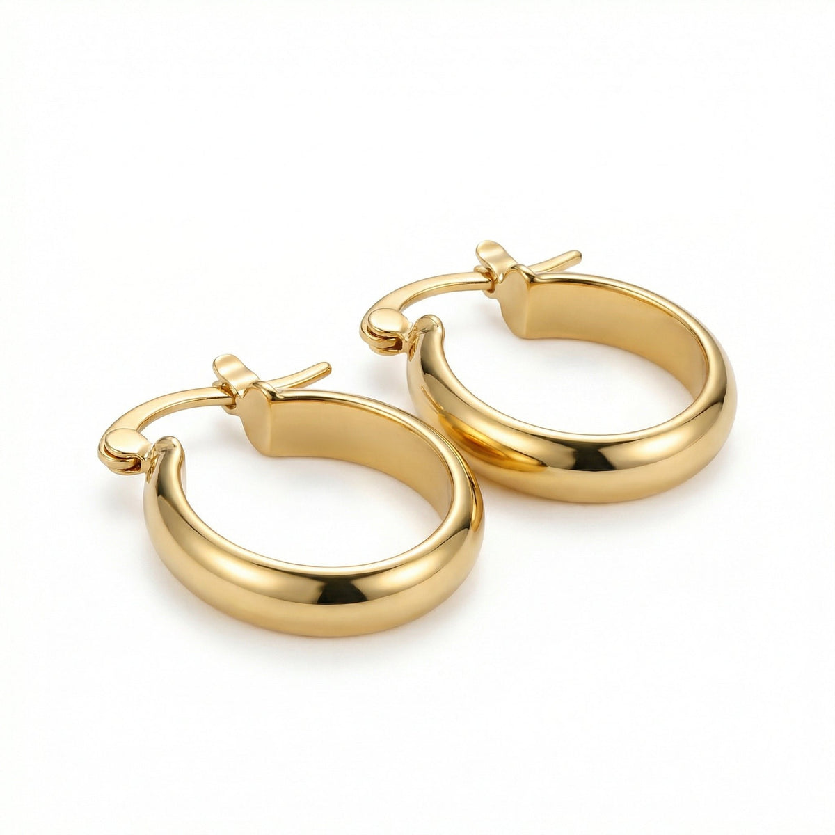 Bora Chunky Gold Hoop Earrings — product view 3
