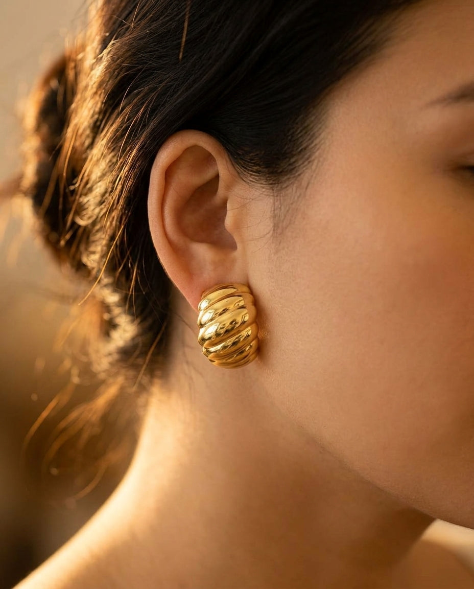 Caia Croissant Stud Earrings — product view 5