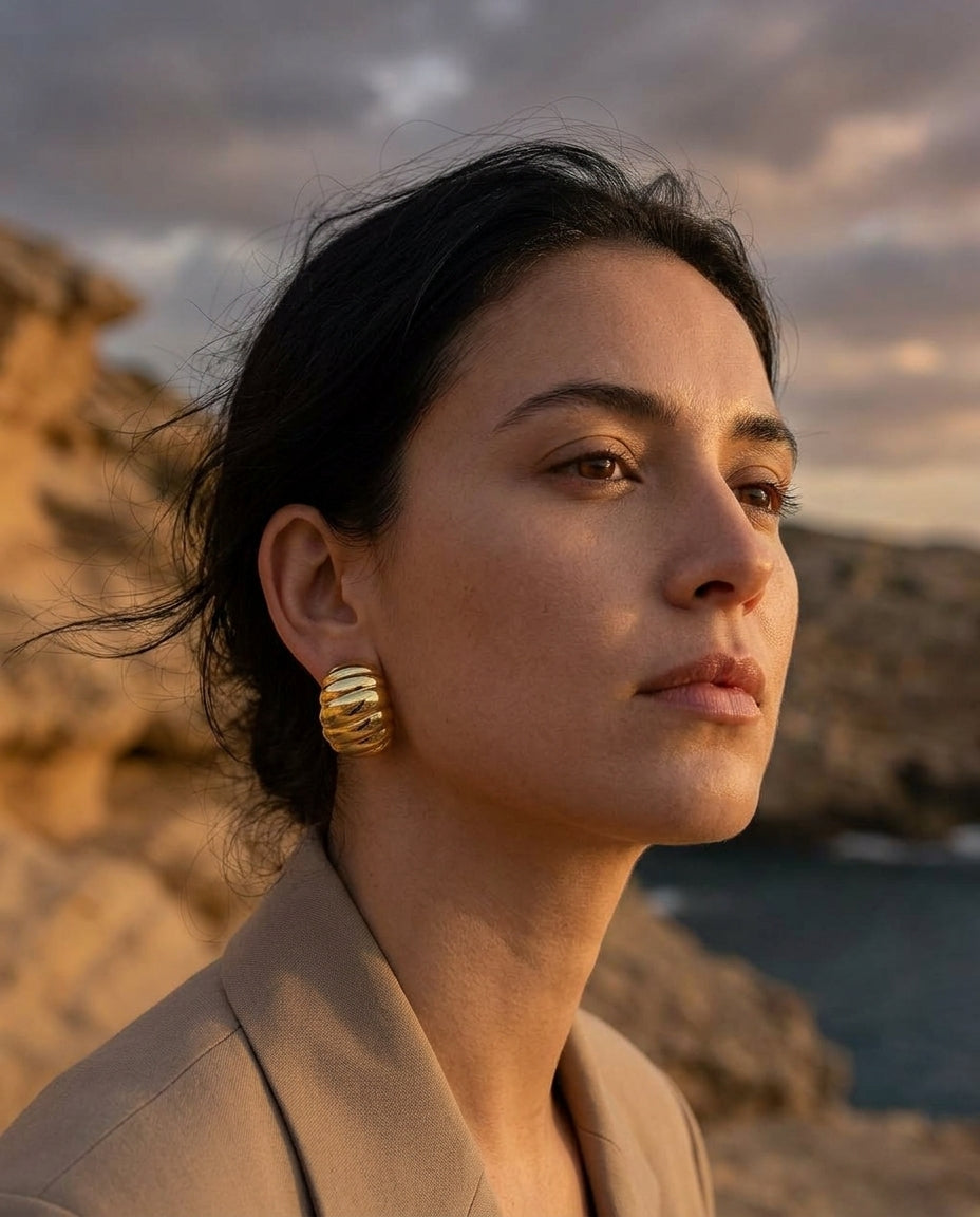 Caia Croissant Stud Earrings — product view 6
