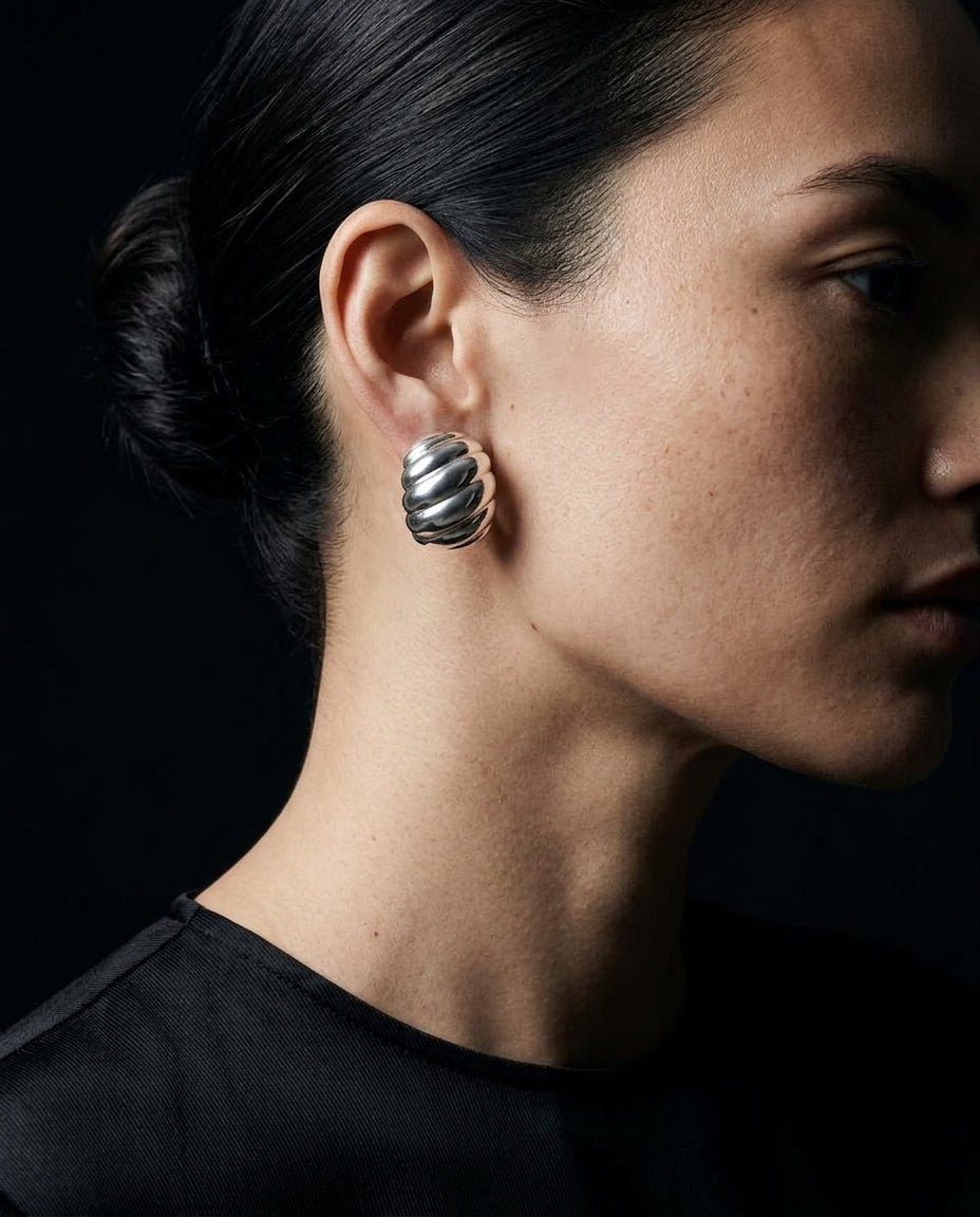 Caia Croissant Stud Earrings — product view 4