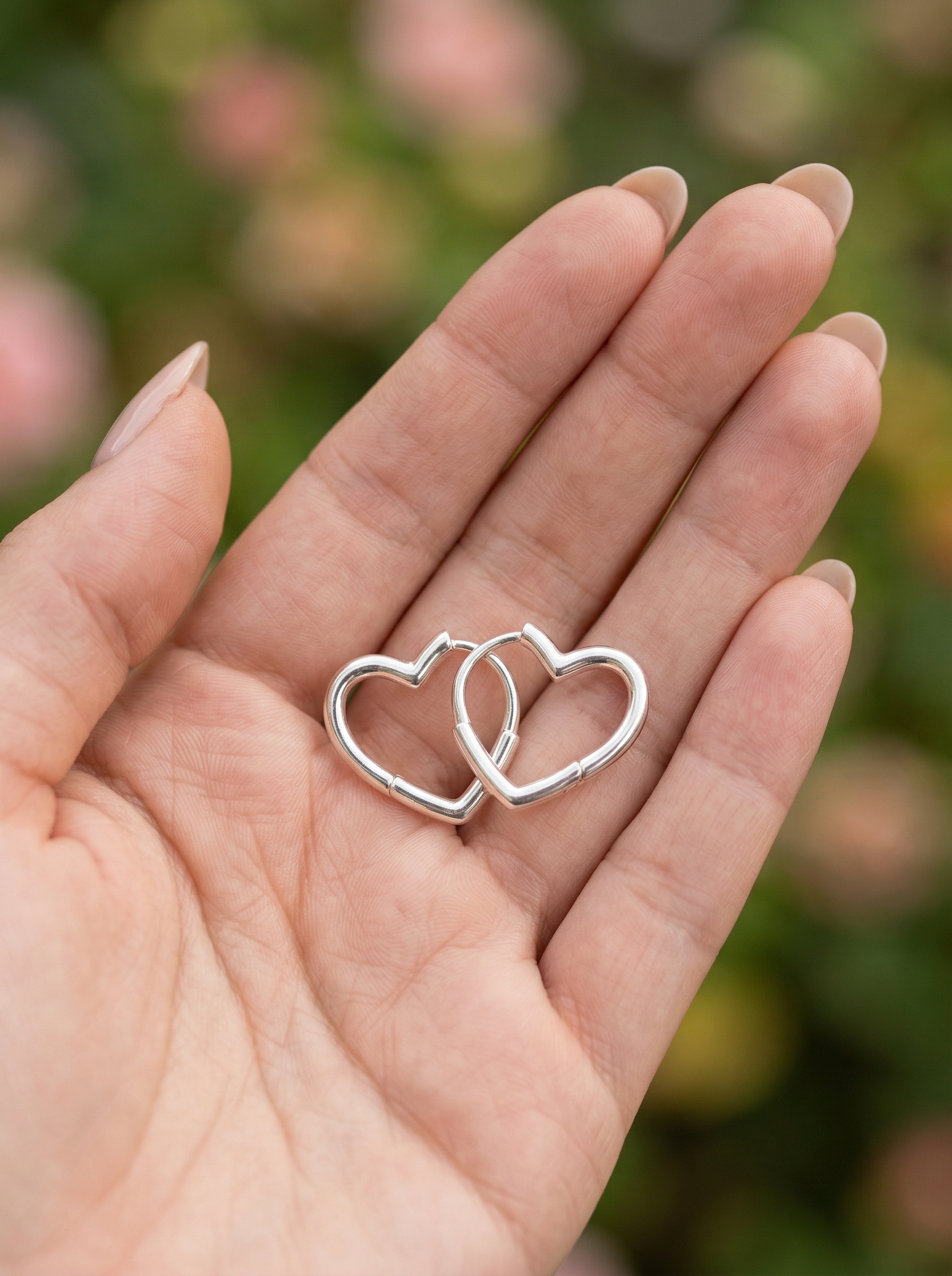 Amor Heart Hoop Earrings hypoallergenic earrings by HyraMode