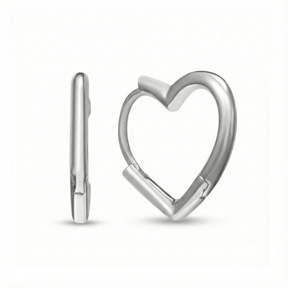 Amor Heart Hoop Earrings