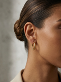 Aura Oval Hoop Earrings - View 18 - HyraMode