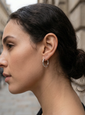 Aura Oval Hoop Earrings - View 9 - HyraMode