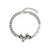Bree Silver Enamel Bow Pearl Chain Bracelet