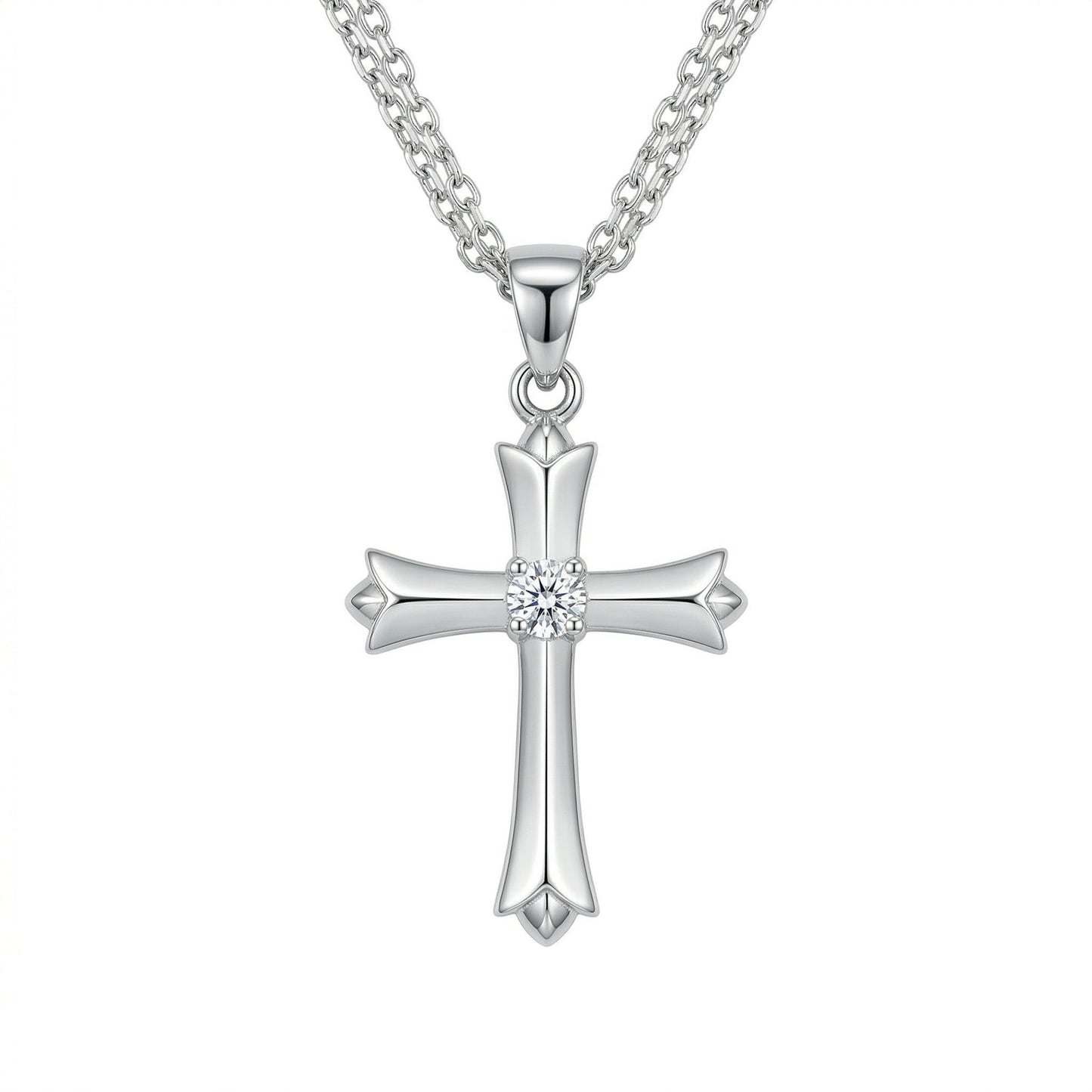 Cruz Ornate Cross Pendant Necklace hypoallergenic necklace by HyraMode