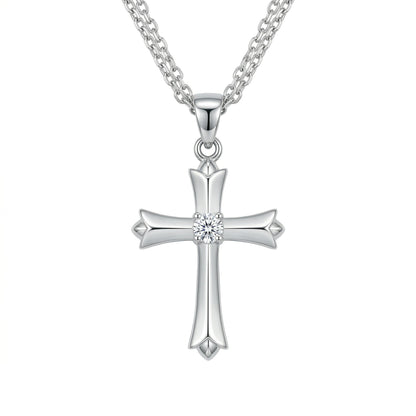 Cruz Ornate Cross Pendant Necklace hypoallergenic necklace by HyraMode
