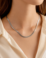Calla Necklace Bold Herringbone