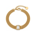 Dalis Multi-Strand CZ Station Bracelet - HyraMode Gold Jewelry