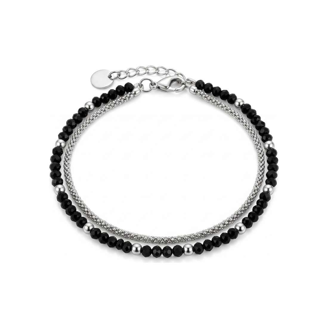 Davi Black Bead Station Bracelet - HyraMode Gold Jewelry