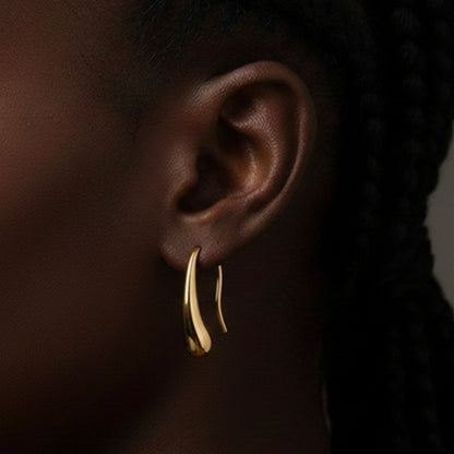 Deva Liquid Metal Water Drop Earrings hypoallergenic earrings by HyraMode