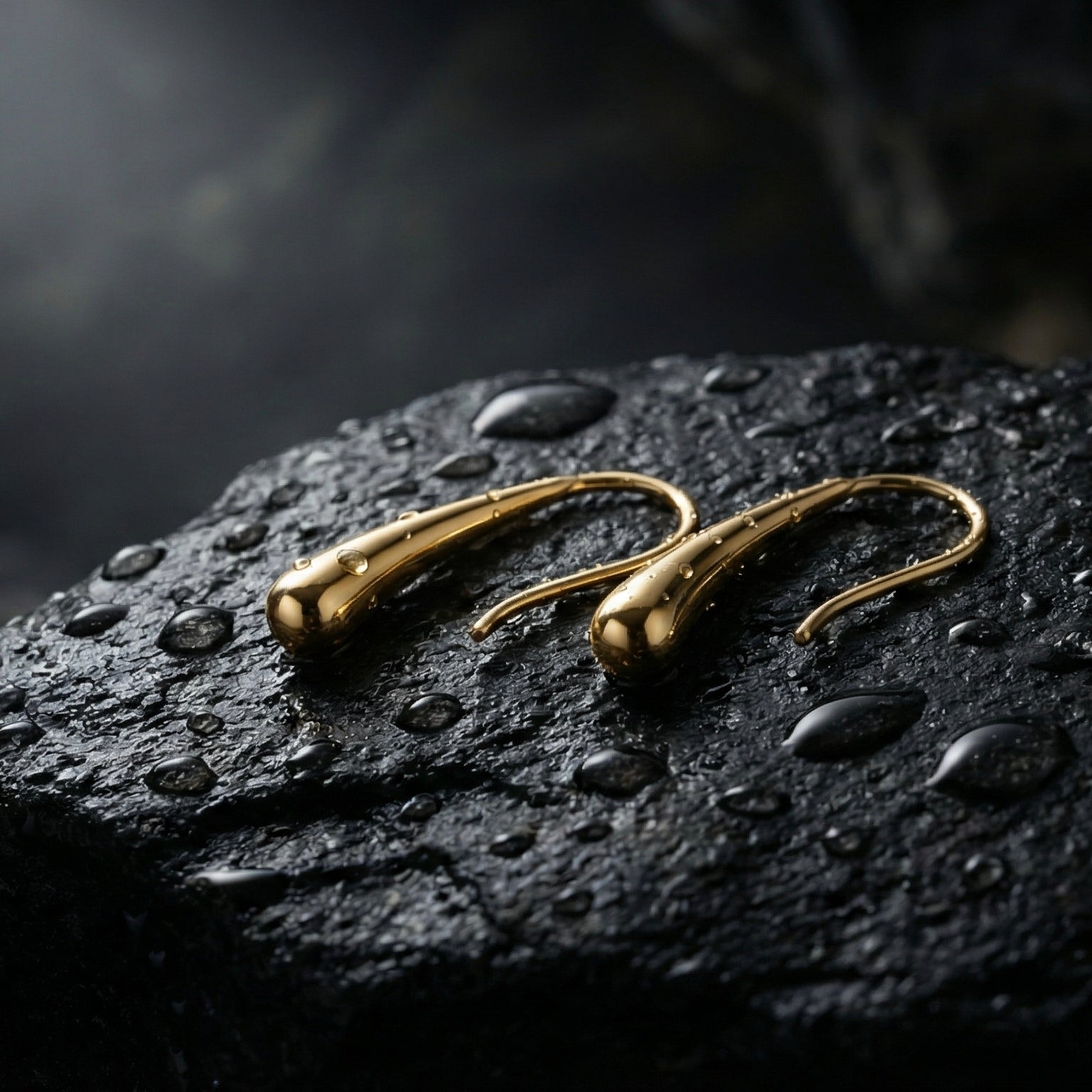 Deva Liquid Metal Water Drop Earrings hypoallergenic earrings by HyraMode