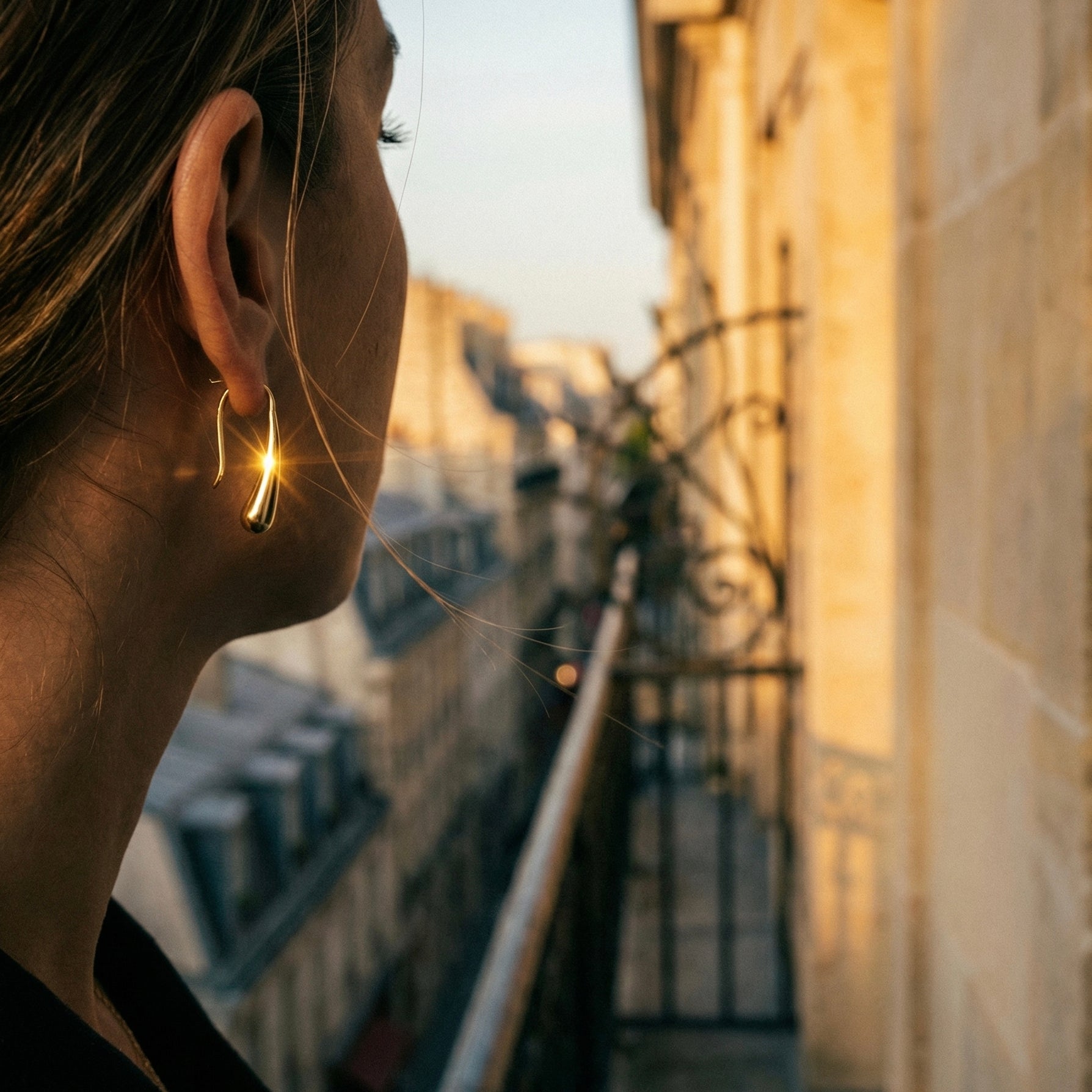 Deva Liquid Metal Water Drop Earrings hypoallergenic earrings by HyraMode