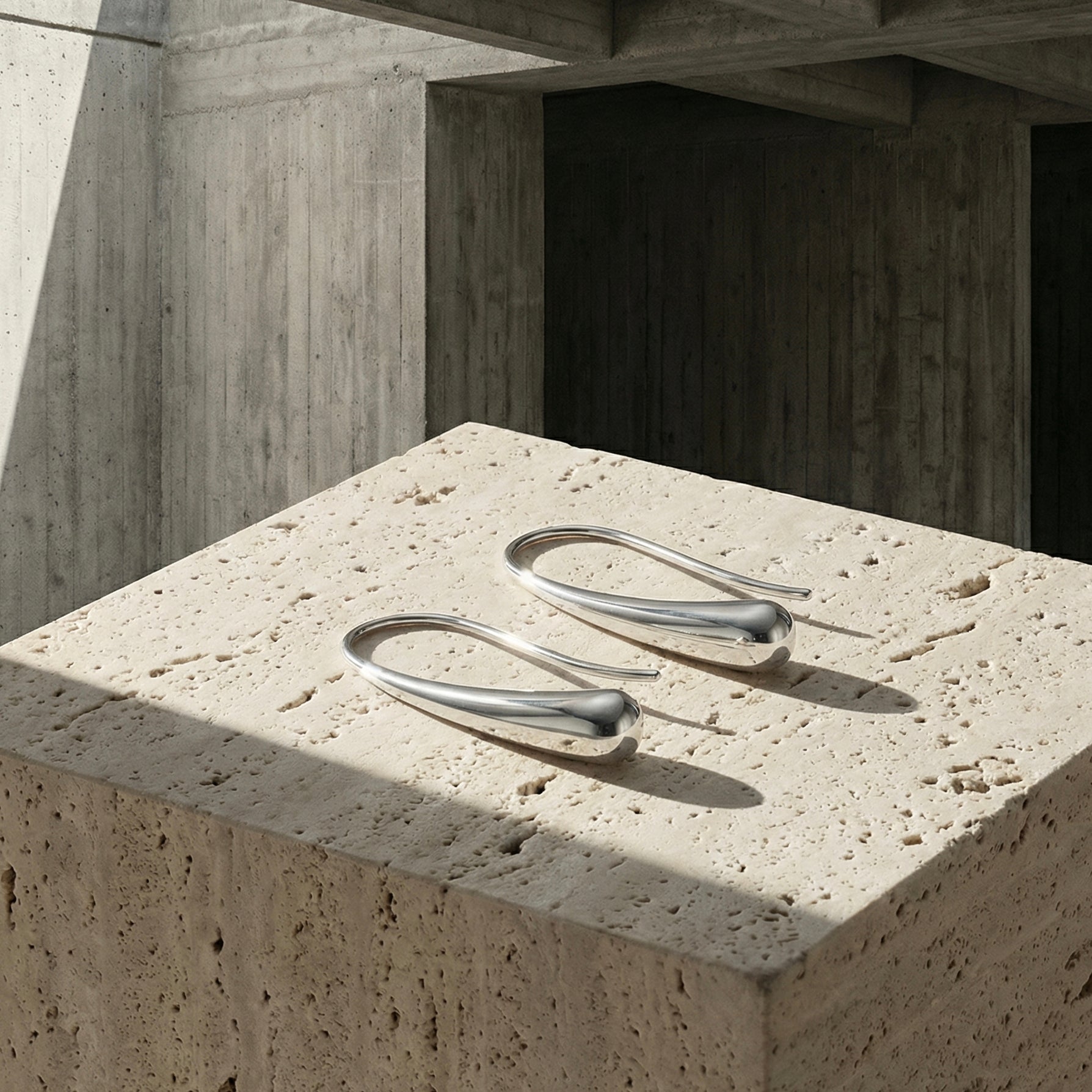 Deva Liquid Metal Water Drop Earrings hypoallergenic earrings by HyraMode