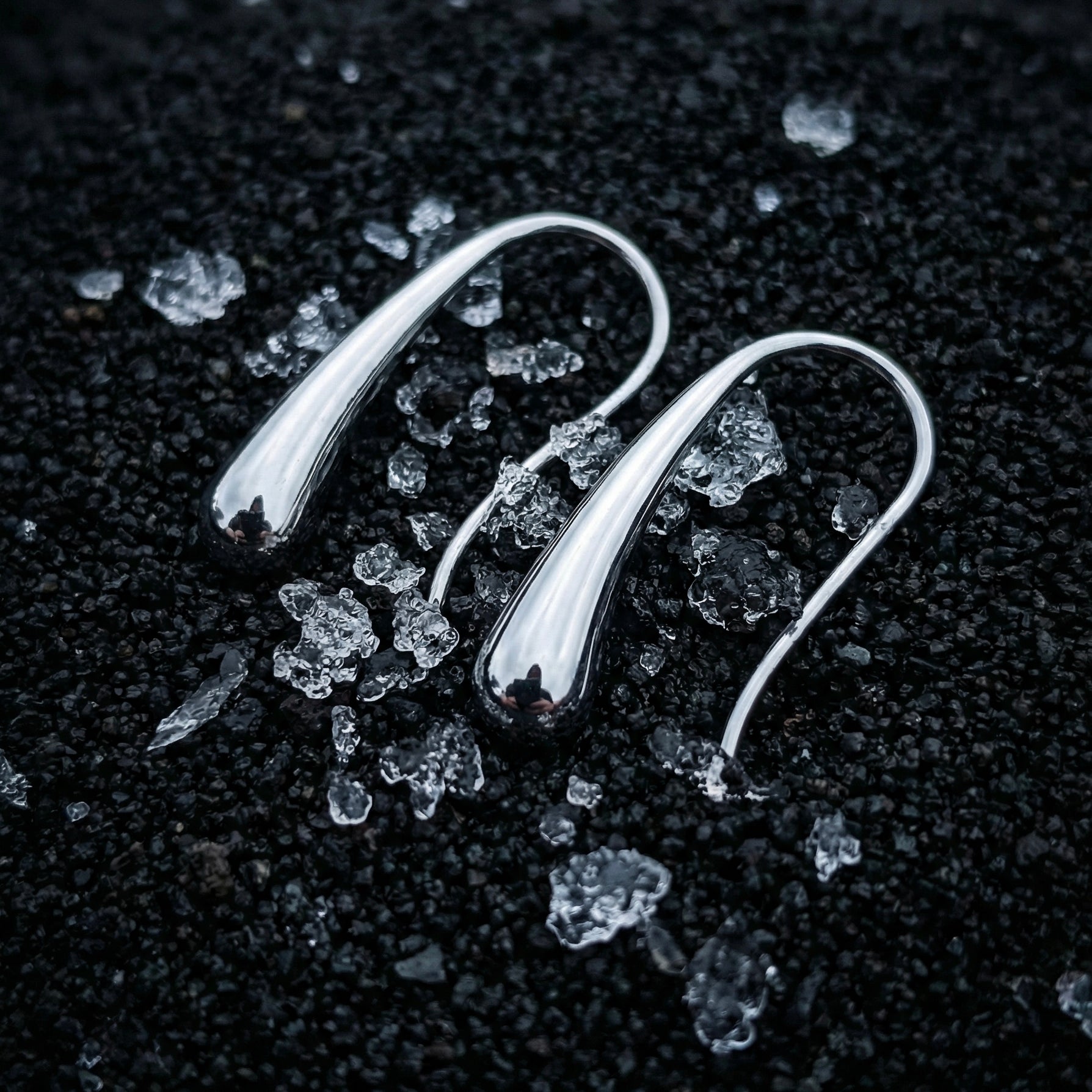 Deva Liquid Metal Water Drop Earrings hypoallergenic earrings by HyraMode