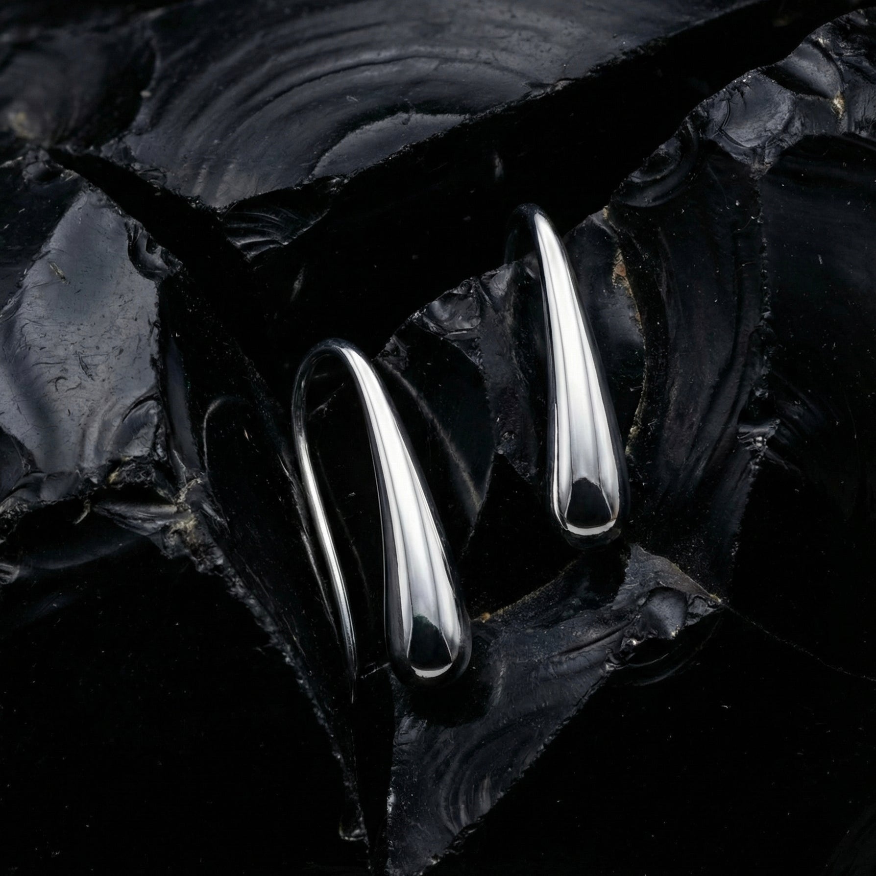 Deva Liquid Metal Water Drop Earrings hypoallergenic earrings by HyraMode