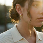 Hex Square Huggie Earrings — product view 4