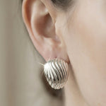 Fern Textured Stud Earrings — product view 4