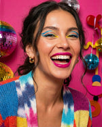 Mara Ribbed Open Hoop Earrings — product view 2