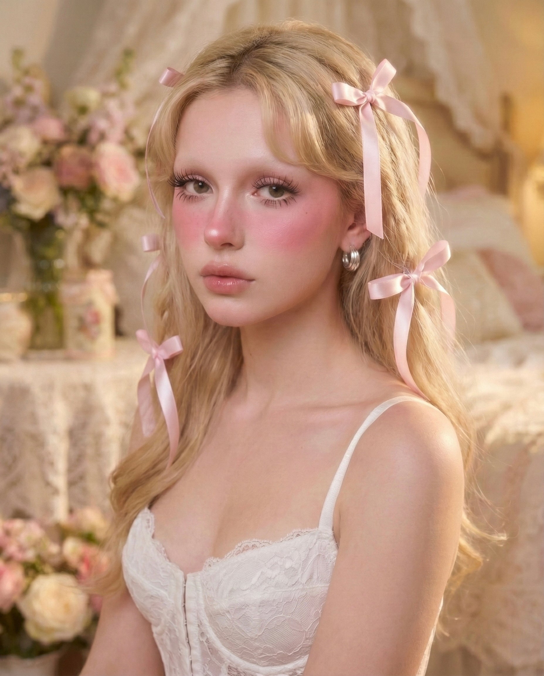 Mara Ribbed Open Hoop Earrings hypoallergenic earrings by HyraMode