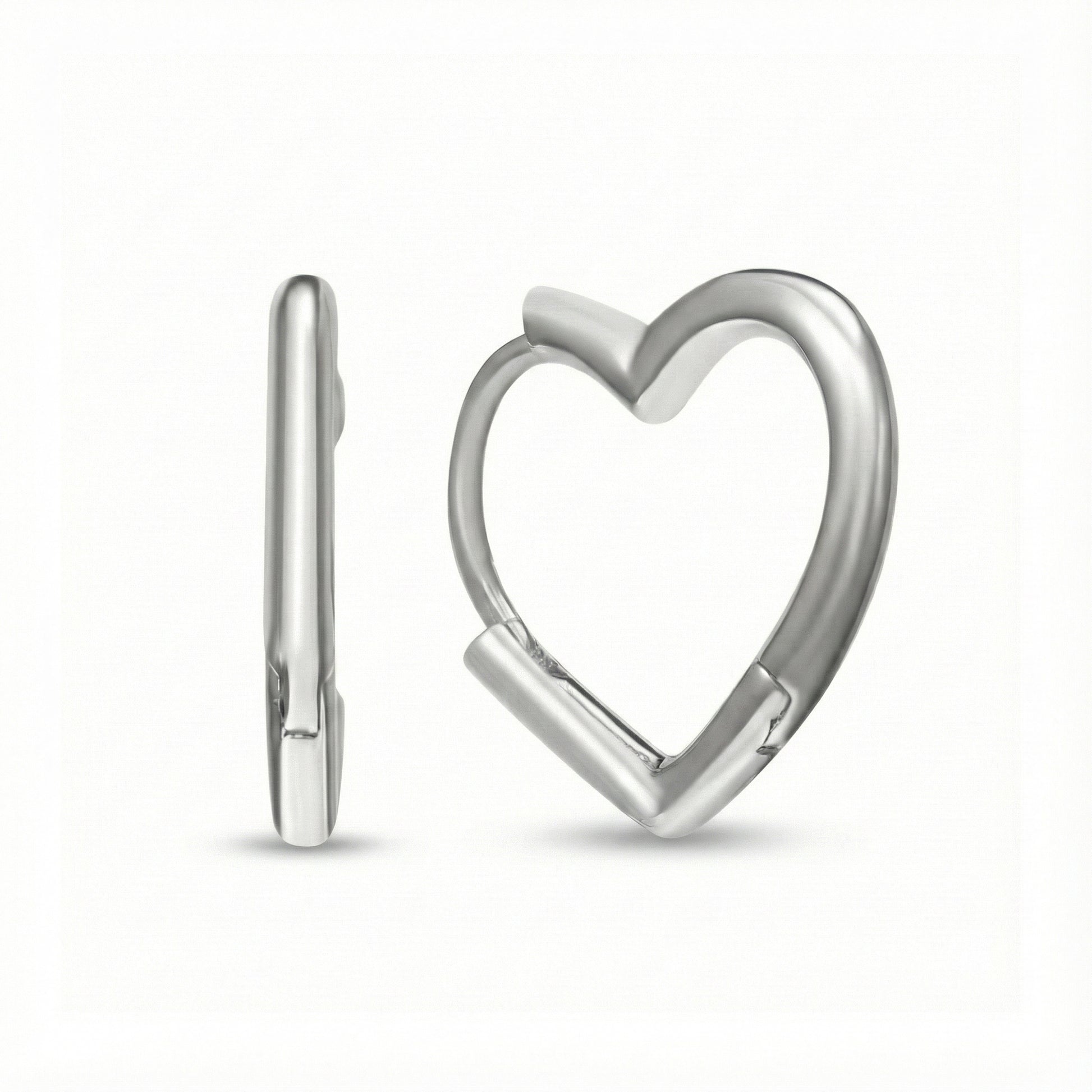 Amor Heart Hoop Earrings hypoallergenic earrings by HyraMode