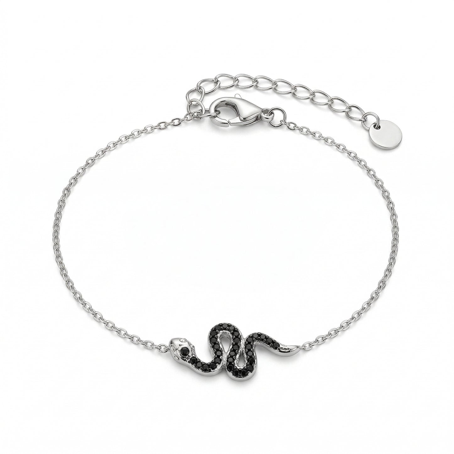 Evia Dainty Chain Snake Reversible Charm Bracelet - View 4 - HyraMode