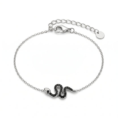 Evia Dainty Chain Snake Reversible Charm Bracelet - View 4 - HyraMode
