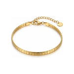Hana Herringbone Flat Chain Bracelet - HyraMode Gold Jewelry