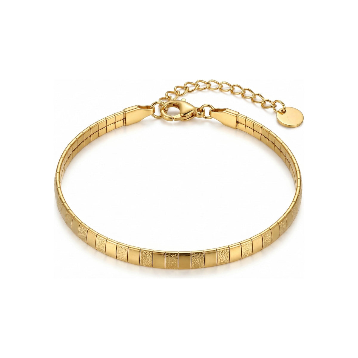 Hana Herringbone Flat Chain Bracelet - HyraMode Gold Jewelry