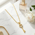Kaia Heart Key Pendant Necklace hypoallergenic necklace by HyraMode