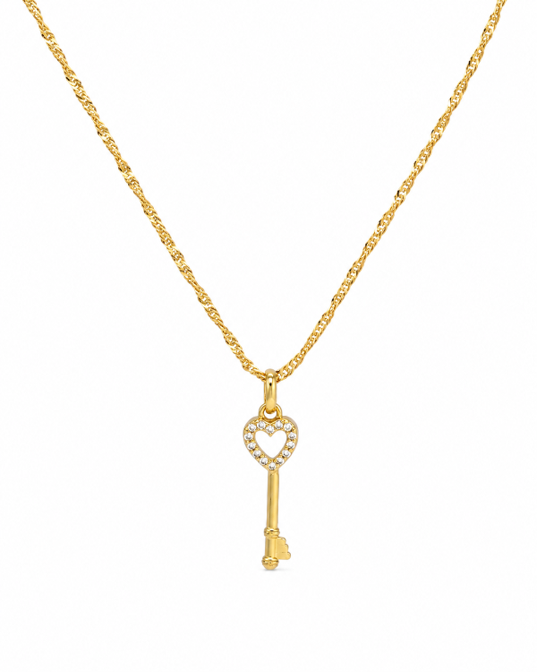 Kaia Heart Key Pendant Necklaces